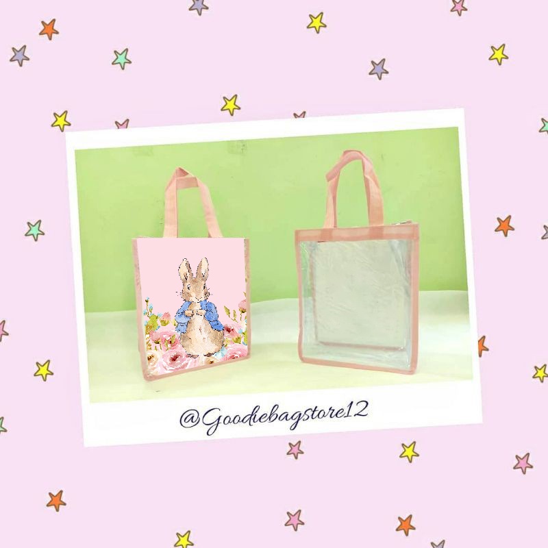 

Tas kelinci / tote bag pvc / souvenir ultah / tote bag ultah anak / rabbit bag / pvc bag birthday