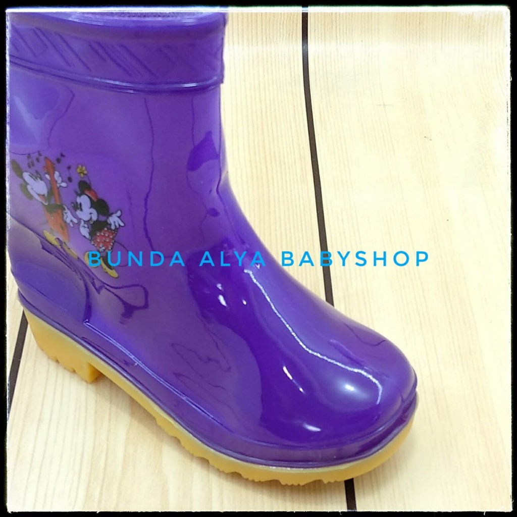 Sepatu Anak Laki Boot Hujan Usia  2 3 4 Tahun Motif Kartun Lucu - Sepatu Anak Boot Hujan Anti Air UNGU Boots Hujan Anak