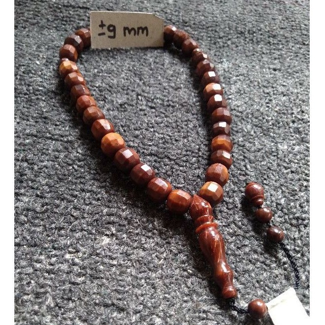 tasbih kokka motif cuting 33 butir ± 9 mm ( 9mm )