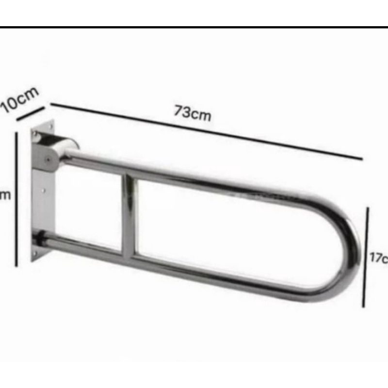 Grab bar Disability safety stainless stell/ Pegangan Lansia toilet / pegangan kamar mandi / Disabel lipat