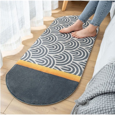 TOKOMUDA Karpet Carpet Bulu Keset Cashmere Aesthetic Anti slip 120x50cm Motif Unik Keset Kamar Ruang