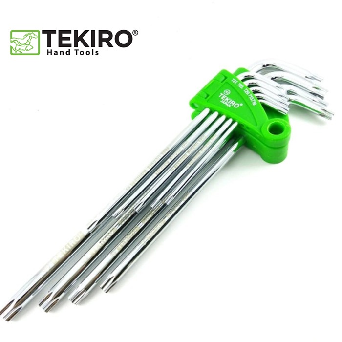 TEKIRO KUNCI L BINTANG PANJANG 9 PC (SET) (T10, T15, T20, T25, T27, T30, T40, T45, T50)