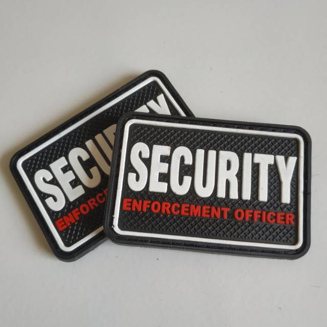 Patch rubber SECURITY/SATPAM/tempelan karet emblem velcro