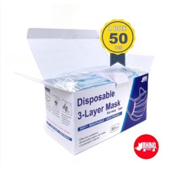 MASKER 3 PLY ISI 50PCS PERBOX FACE MASK BISA COD