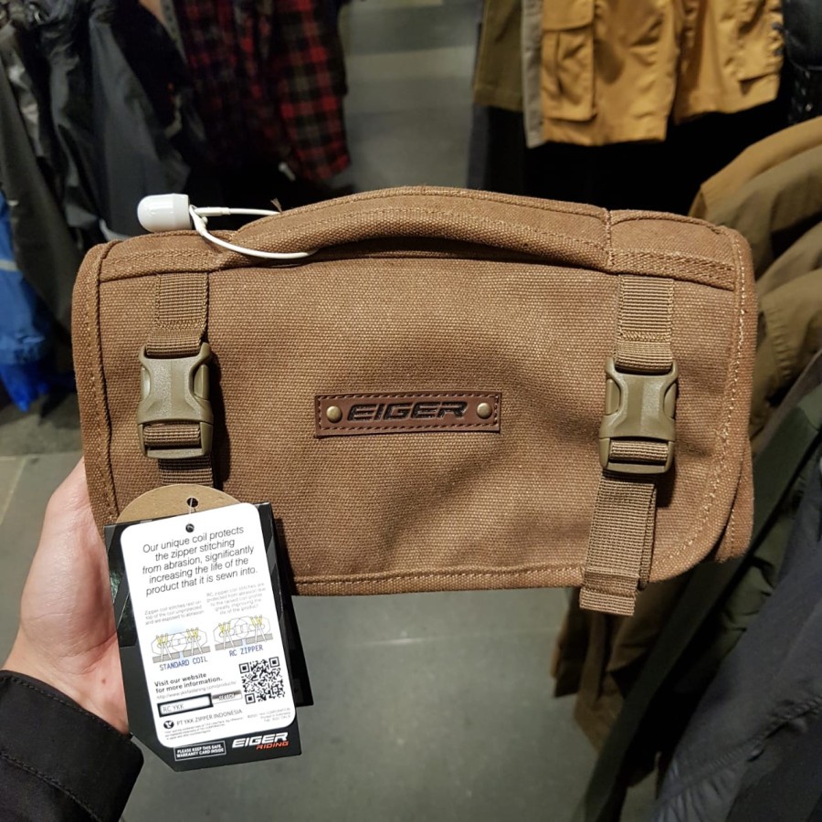 TAS BTR CANVAS TOOL ROLL BAG 1L - BROWN