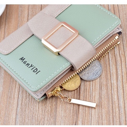 DOMPET WANITA LIPAT KOREA KULIT HIJAU ADASIE WA369G3 IMPORT SLOT KARTU RESLETING KOIN KECIL PREMIUM PENDEK MINI CEWEK MURAH SIMPLE KEKINIAN TIPIS BRANDED ORI BATAM