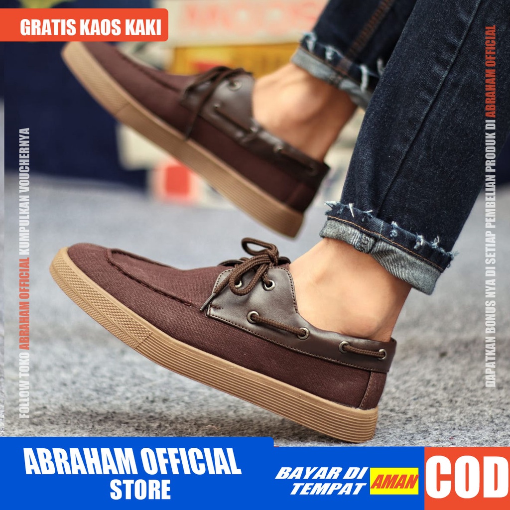 ABRHM x ZAPATO Sepatu Casual Sneaker Pria Cowok/Cowo Sepatu Pria CasualSepatu Sneakers Sepatu Kasual Semi Formal Kerja Kantor Kuliah Gaya Santai Keren Kekinian Original Murah Terlaris