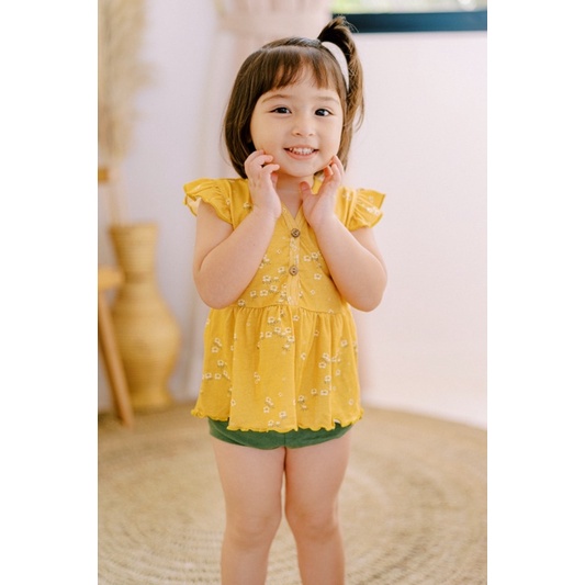 BOHOPANNA BOHOBABY BOHO BABY RUFFLE SET ASTER SETELAN RUFFLE ANAK SETELAN ANAK PEREMPUAN 1-6 TAHUN