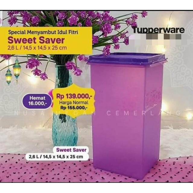 Sweet saver promo Tupperware toples kue krupuk