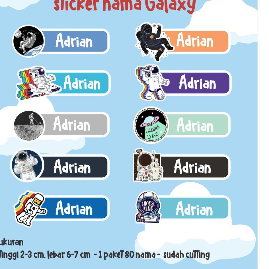 

COD !! 9.9 Sticker Nama Space Galaxy [KODE 233]