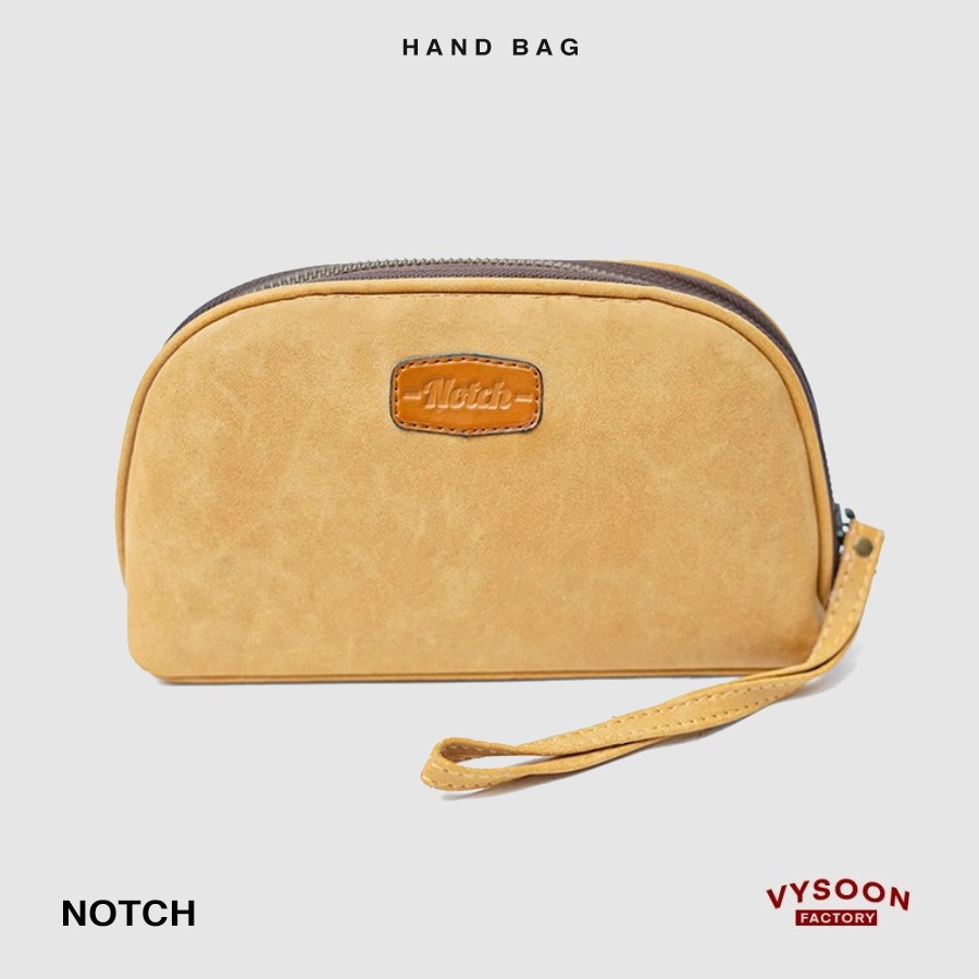 Tas Tangan Pria Wanita Kulit Sintetis Pouch Hand Bag Notch