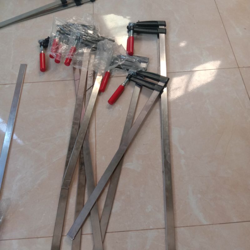 Alat press kayu Clamp F Size 120 x 1200 mm - Alat penjepit / press / klem kayu