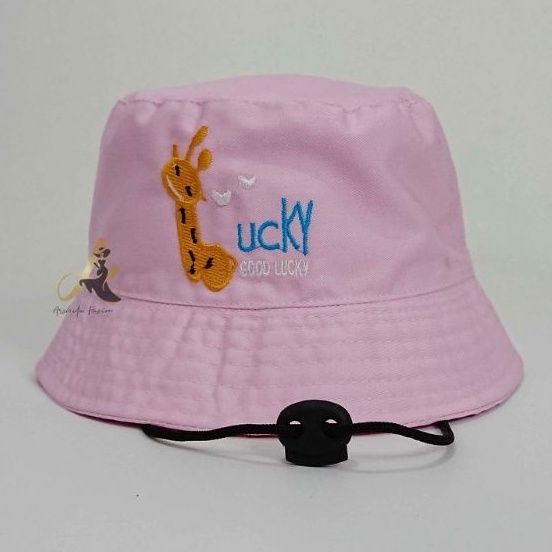 Topi Bucket Anak Bayi Laki laki Perempuan Good Lucky Giraffe Jerapah 1 2 3 4 5 6 7 8 9 Tahun Premium Hight quality