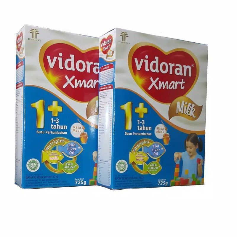 Vidorant Xmart 1+ 3+ 700gr Madu  dan Vanila