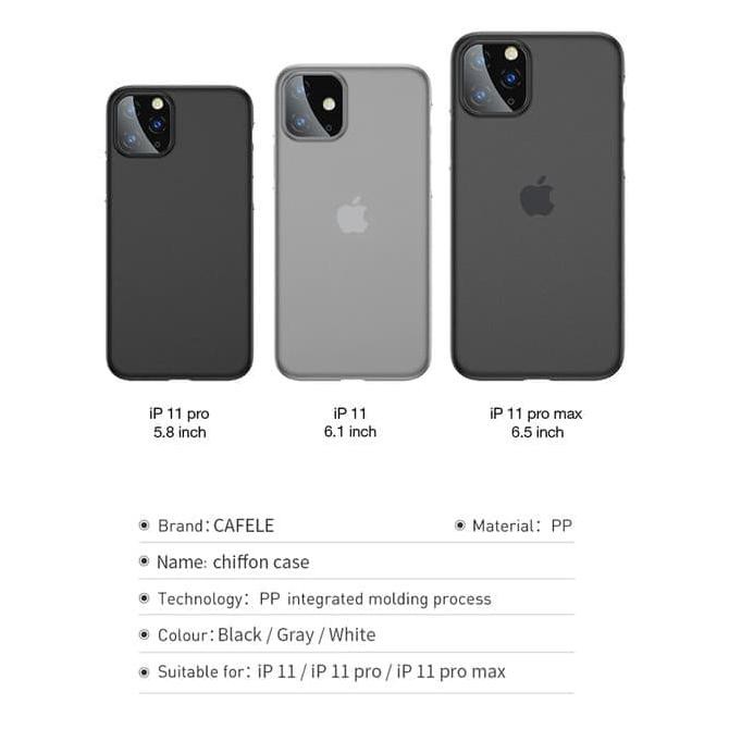 Jual Cafele Semi Hard Case Iphone 11 12 Xi Xii 11 12 Pro 11 12 Pro Max Abu Abu Ip 11 Indonesia Shopee Indonesia