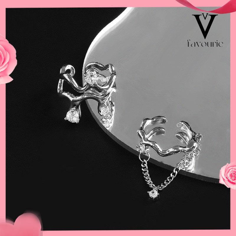 [COD]2pcs Cincin Model Gelombang Tidak Teratur Adjustable Untuk Wanita-FA