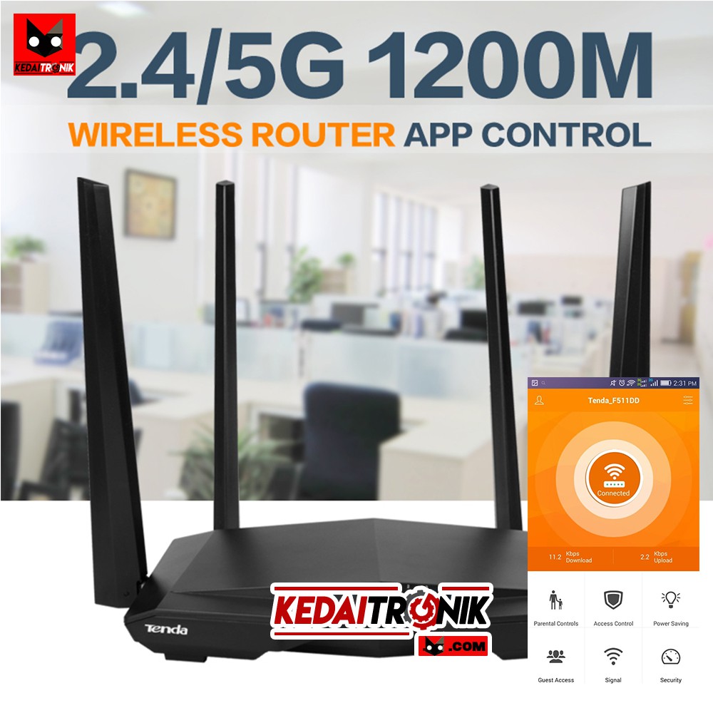 Tenda AC6 AC 1200 WALL KILLER GIGABIT Router/ Extender
