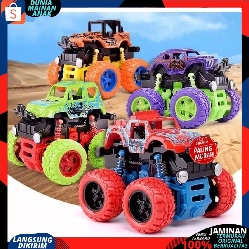 ( PROMO ) Mainan Mobil Anak Monster Zap Jip Off Road 4 Drive Inertial Bigfoot Mini Car Monster Truck New Version