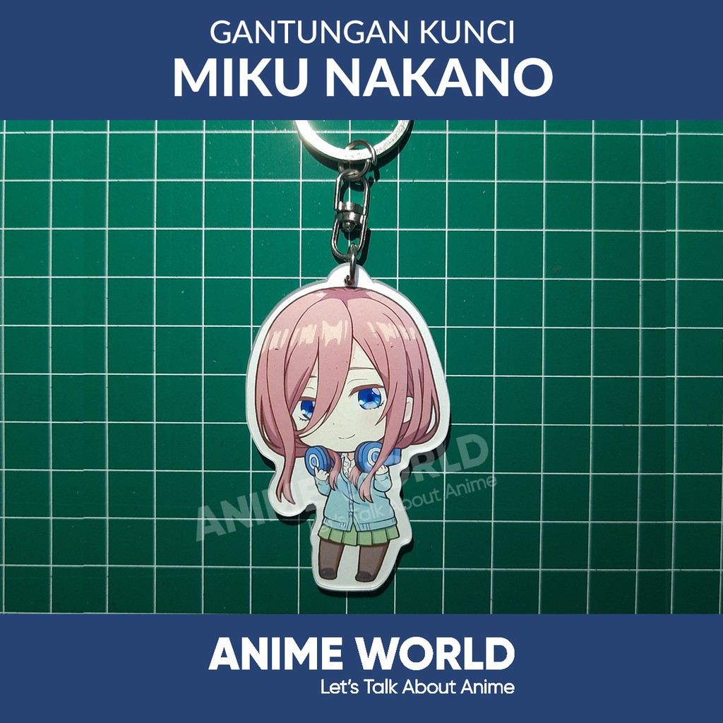 Gantungan Kunci Anime - Miku Nakano - Keychain Miku Nakano Gotoubun no Hanayome