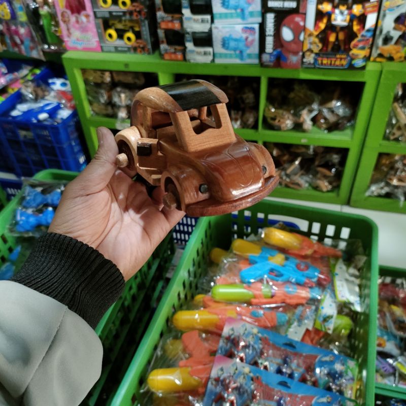 Miniatur VW kodok,,berbahan kayu mahoni