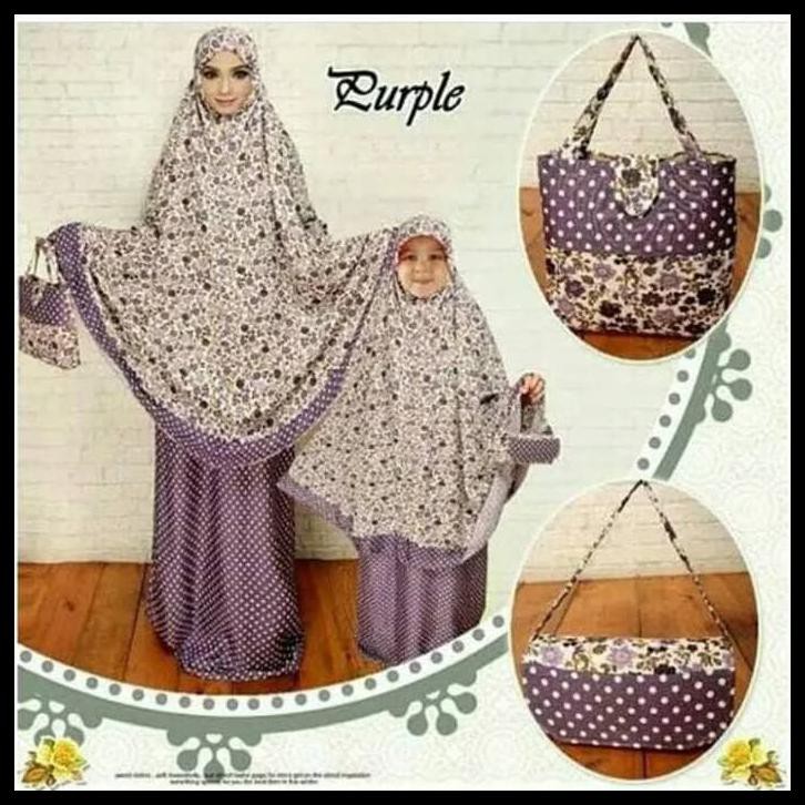 MUKENA COUPLE IBU DAN ANAK / MUKENA ANAK DEWASA KATUN RAYON