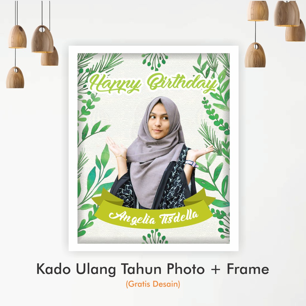 Kado Ulang Tahun Photo Frame Gratis Desain Shopee Indonesia