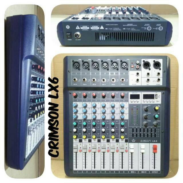 MIXER AUDIO 6 CHANNEL CRIMSON LX 6 PROFESIONAL MIXING