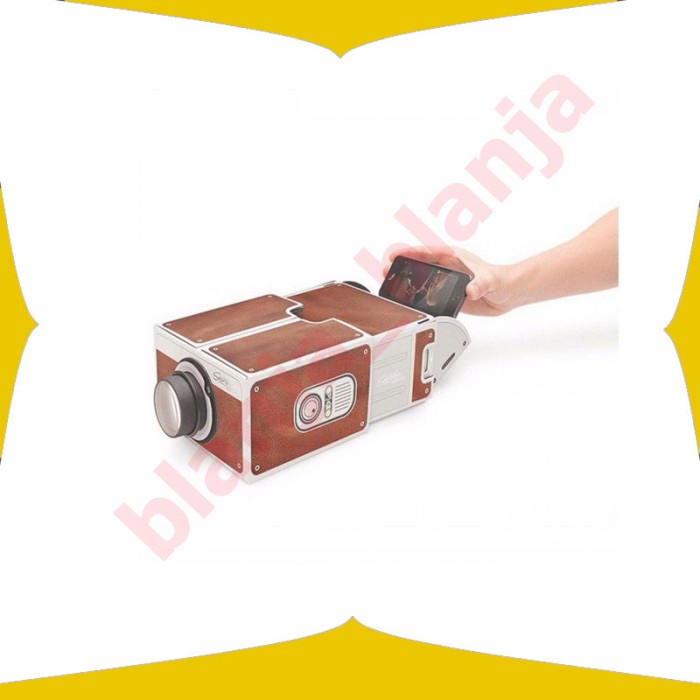 PROYEKTOR HANDPHONE SMARTPHONE UNTUK NONTON FILM PORTABEL CARDBOARD