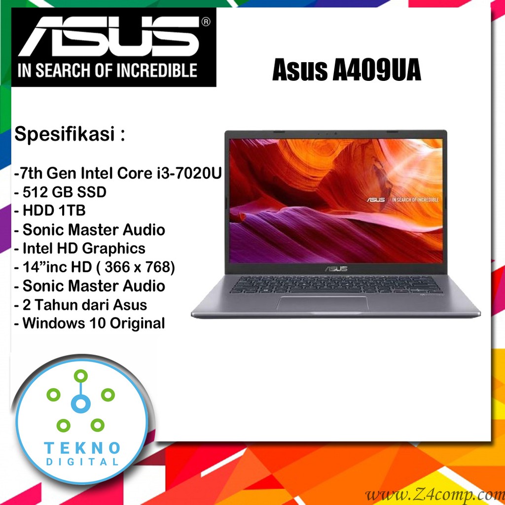 Laptop Asus A409ua Core I3 Murah Bali Shopee Indonesia