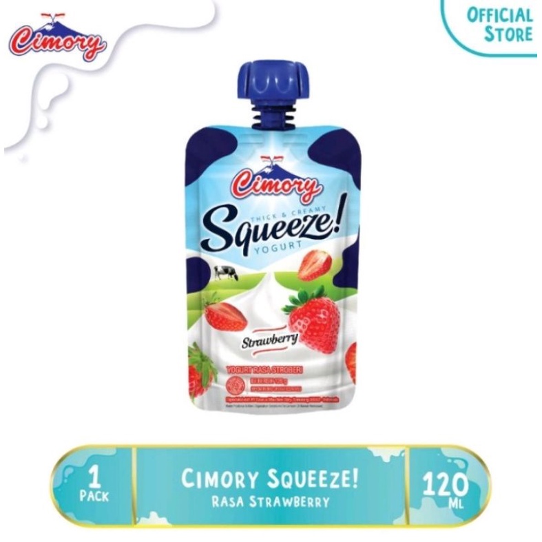 

CIMORY SQUEEZE YOGURT 120g RASA STRAWBERRY - thick & creamy yogurt