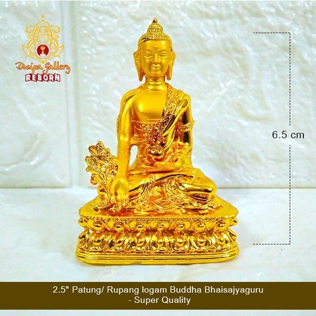 2.5&quot; Patung/ Rupang Logam Buddha Bhaisajyaguru - Super Quality