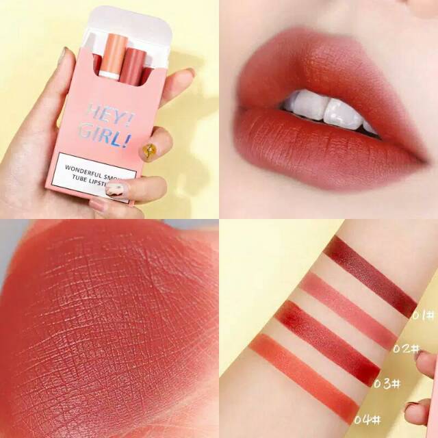 [ORI THAILAND] Lip Smoke Hey Girl Matte Lipstick Set