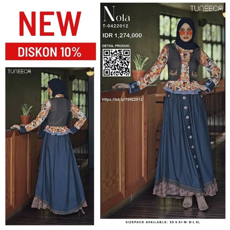 Klamby TUNEECA T-0422 12nola sale gamis