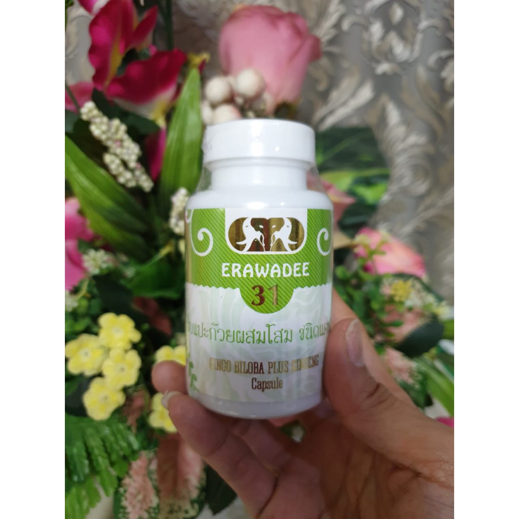 Obat Kapsul Capsule Erawadee Ginkgo Biloba dan Ginseng Original Thailand
