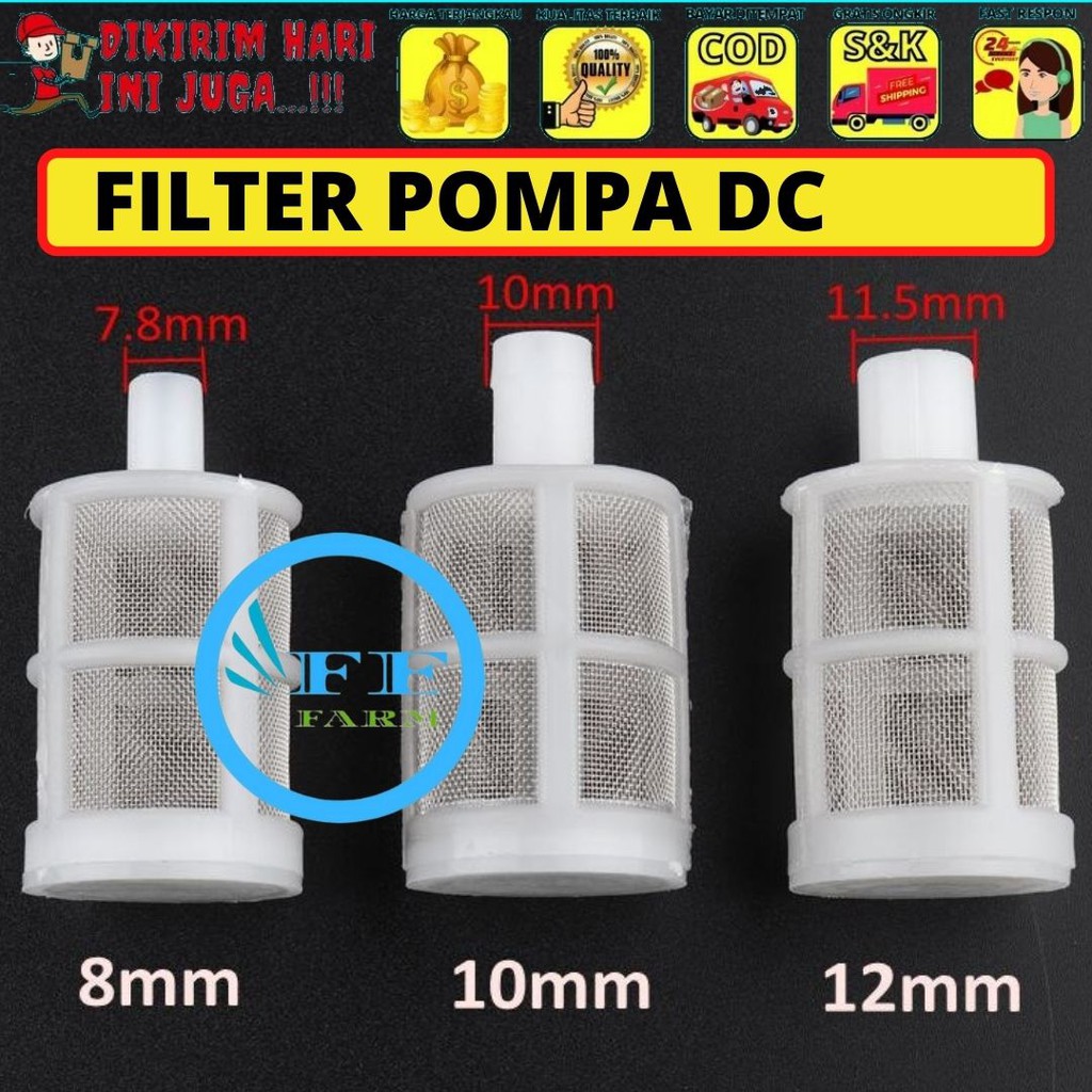 Water Filter Pompa DC 10MM Saringan Stainless Steel Net Filter Micro Irigasi Taman Cuci Mobil FEFARM