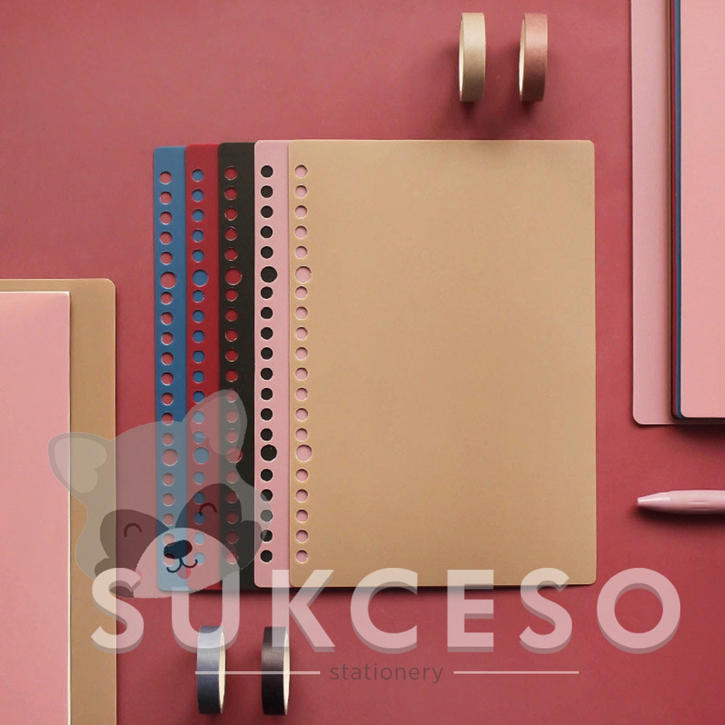 

DIY Plastic Binder Cover Retro Color 2pc A5 / Cover Buku Binder Plastik Warna Vintage Lucu Unik Murah