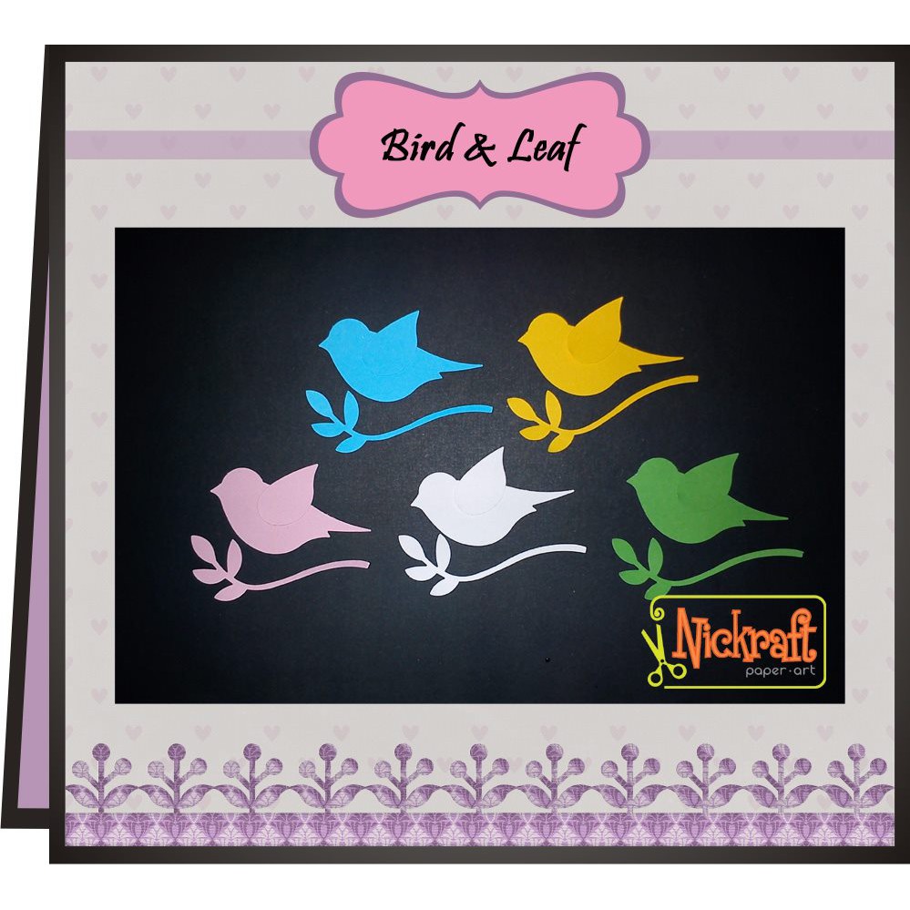 

BIRD & LEAF - Punch Out Kertas Bahan Scrapbook Burung Merpati