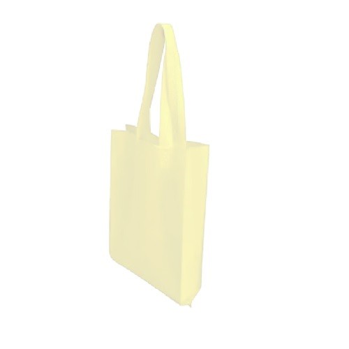 

TERBARU [1 Lusin] Tas Kain Spunbond 25x35 Handle/Tali Goodie Bag Kantong Polos - Cream
