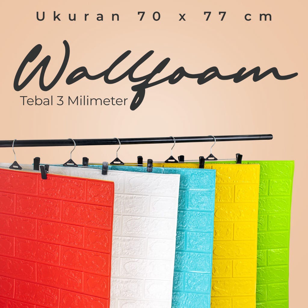 WALLPAPER FOAM WALLPAPER DINDING WALLFOAM 3D