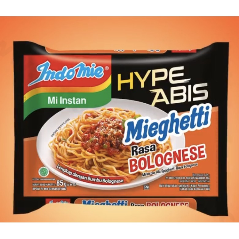 Indomie mieghetti Rasa bolognese hypeabis 1 dus isi 40 bungkus