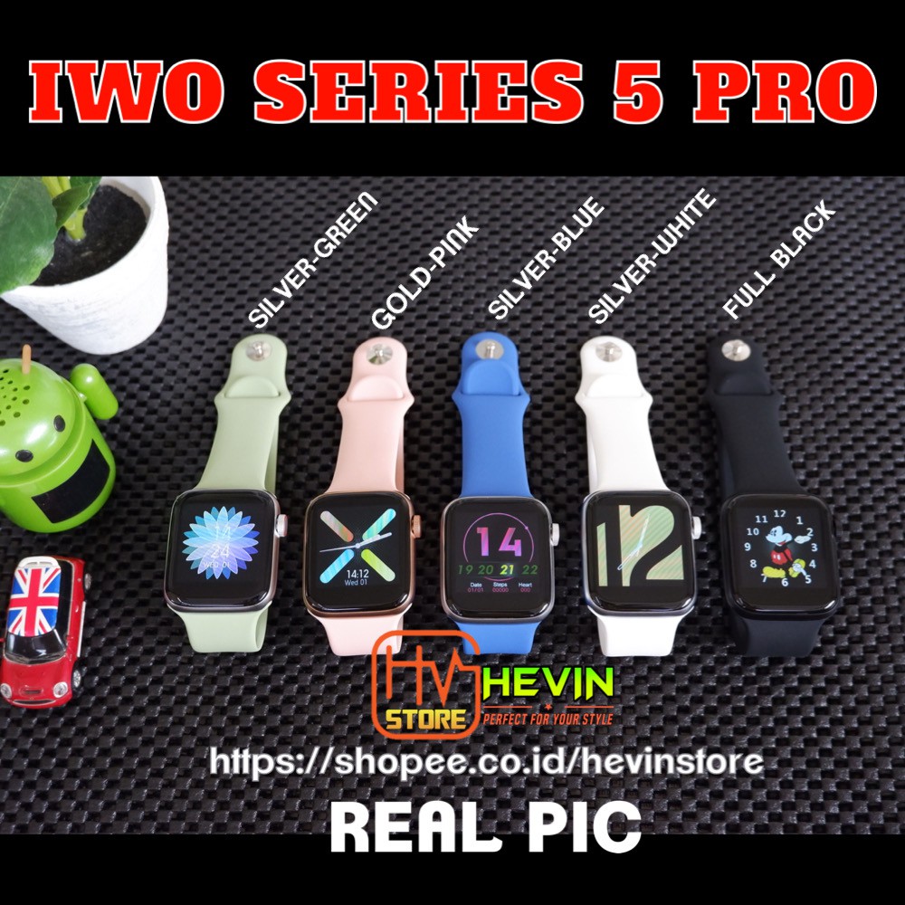 IWO SERIES 5 PRO 44mm BISA TELPON TAHAN AIR WATCH FACE TERBARU 2020