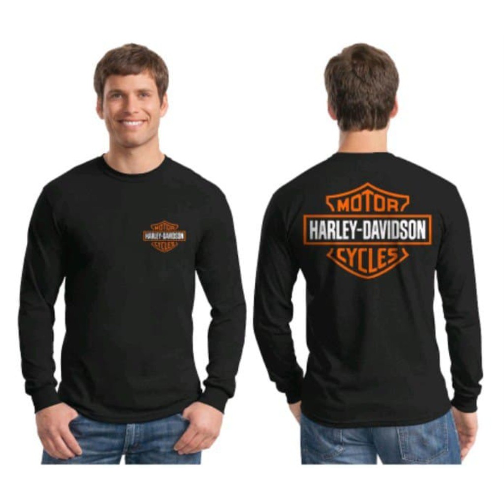 Kaos Lengan Panjang Motor Harley Davidson Big Size Jumbo