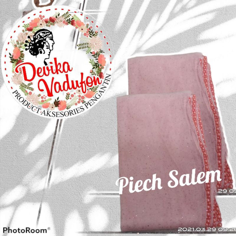 SLAYER veil HIJAB PENGANTIN  kerudung /selayer  tuile gliter mutiara, wisuda, ondangan, pesta-Pechsalem