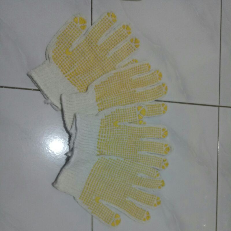 Sarung Tangan tukang bintik kuning bagus