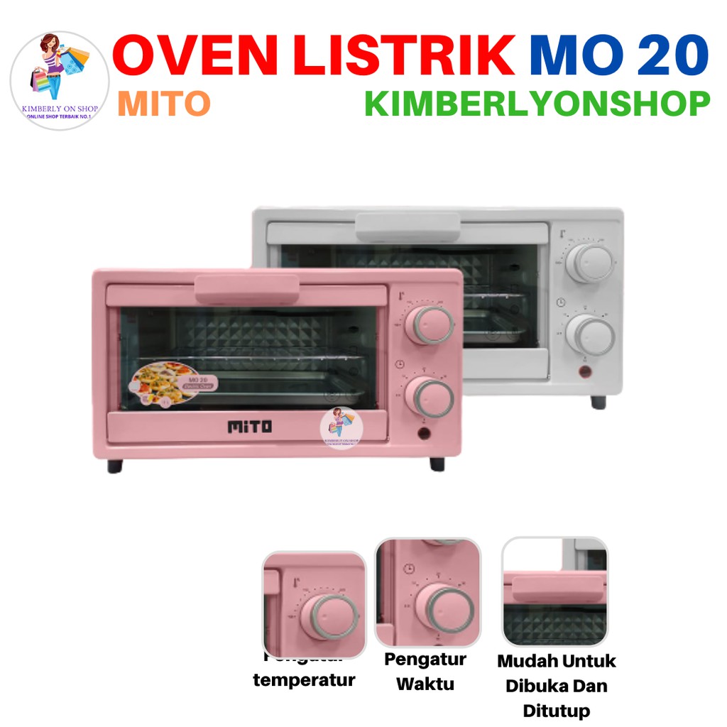 Oven Listrik Mini MO 20 Kapasitas 11 Liter Mito