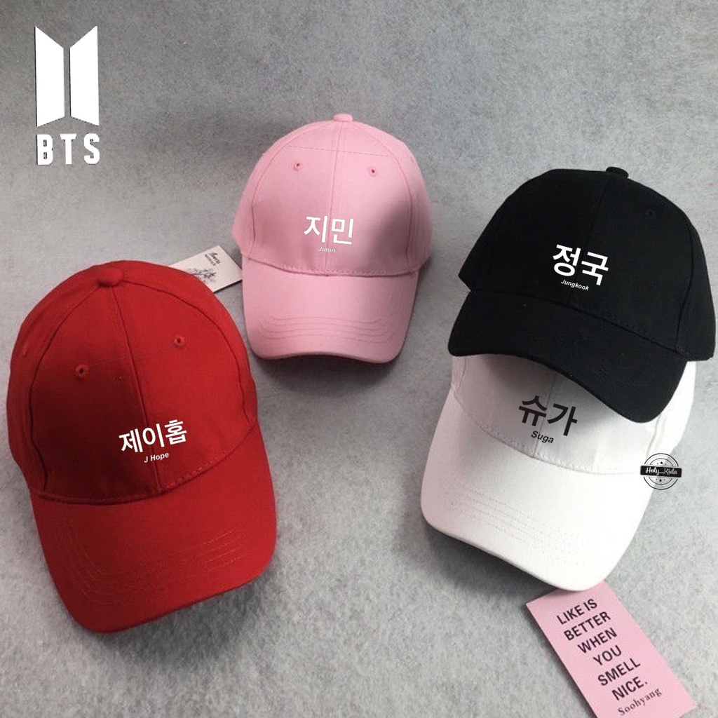 TOPI NAMA MEMBER BTS /TOPI BASEBALL NAMA MEMBER BTS / BTS MEMBER BASEBALL CAP / TOPI JUNGKOOK JIMIN