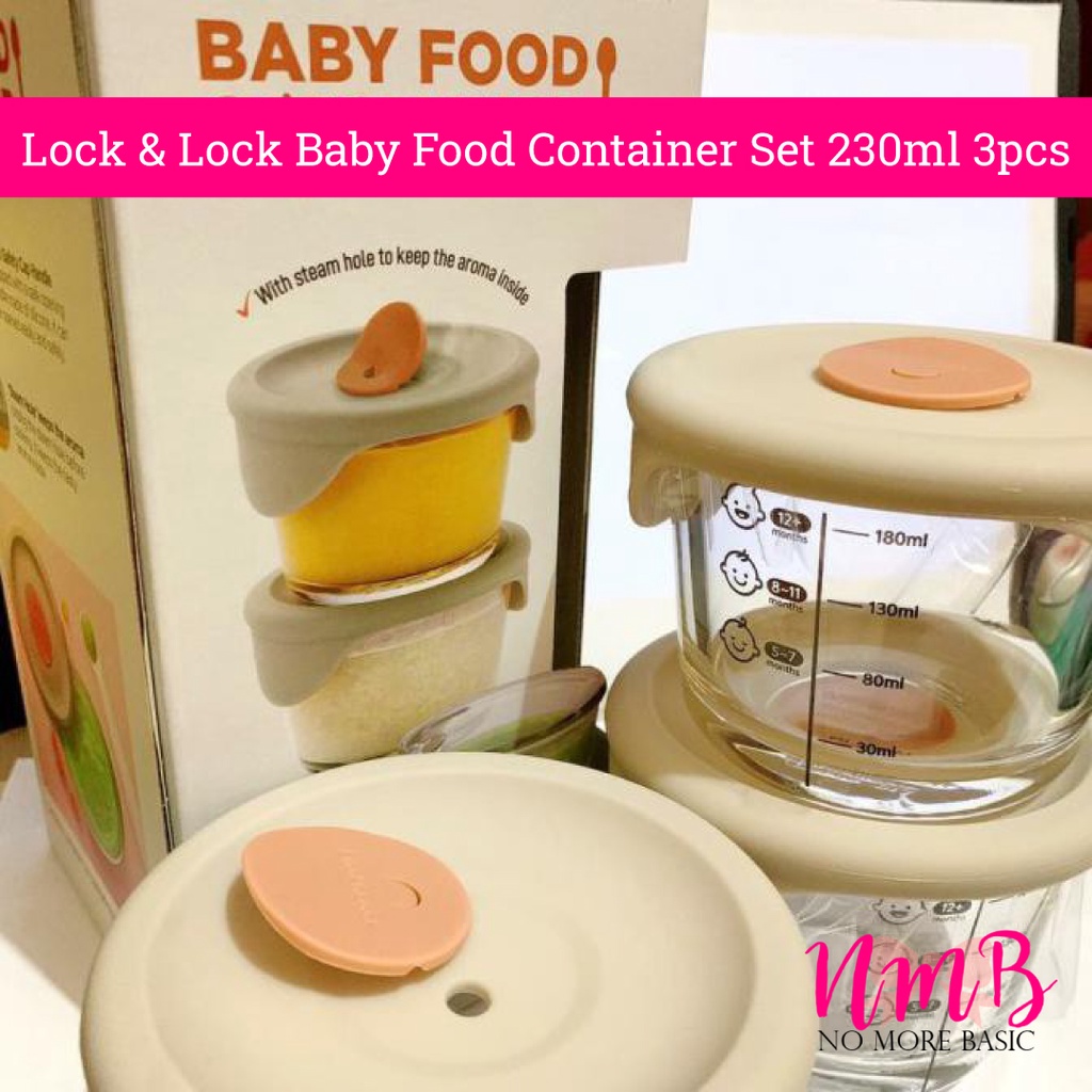 Lock n Lock Baby Food Container MPASI set 230ml isi 3pcs Tempat Makan Bayi