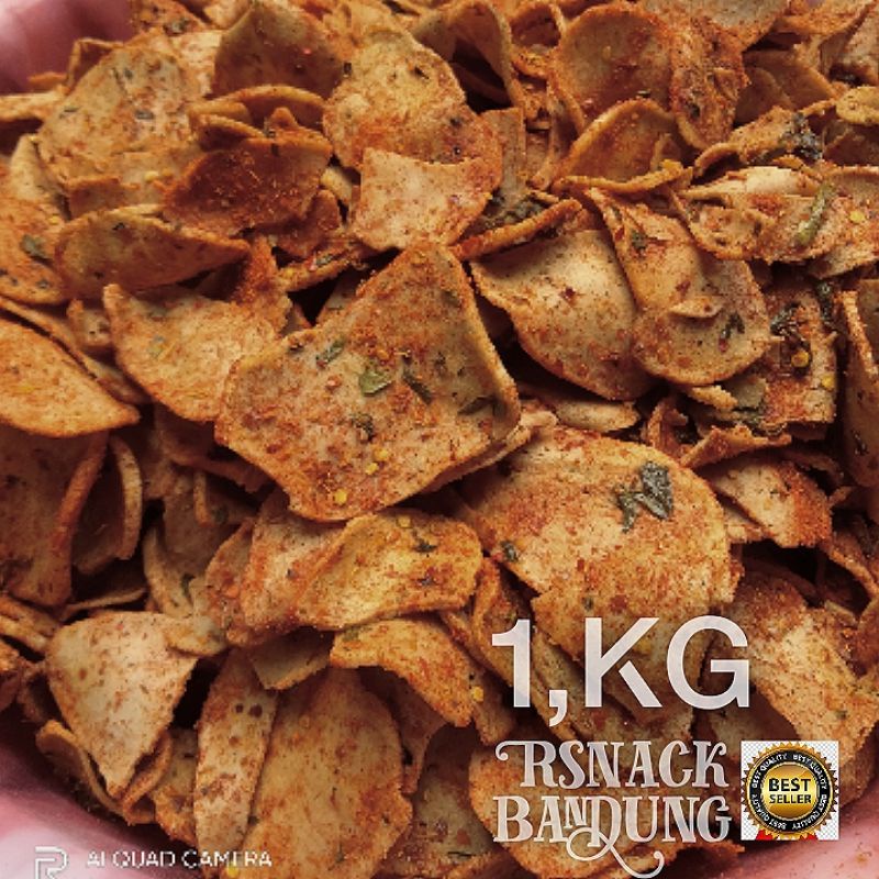 Basreng pedas daun jeruk baso goreng bandung 1kg.-2