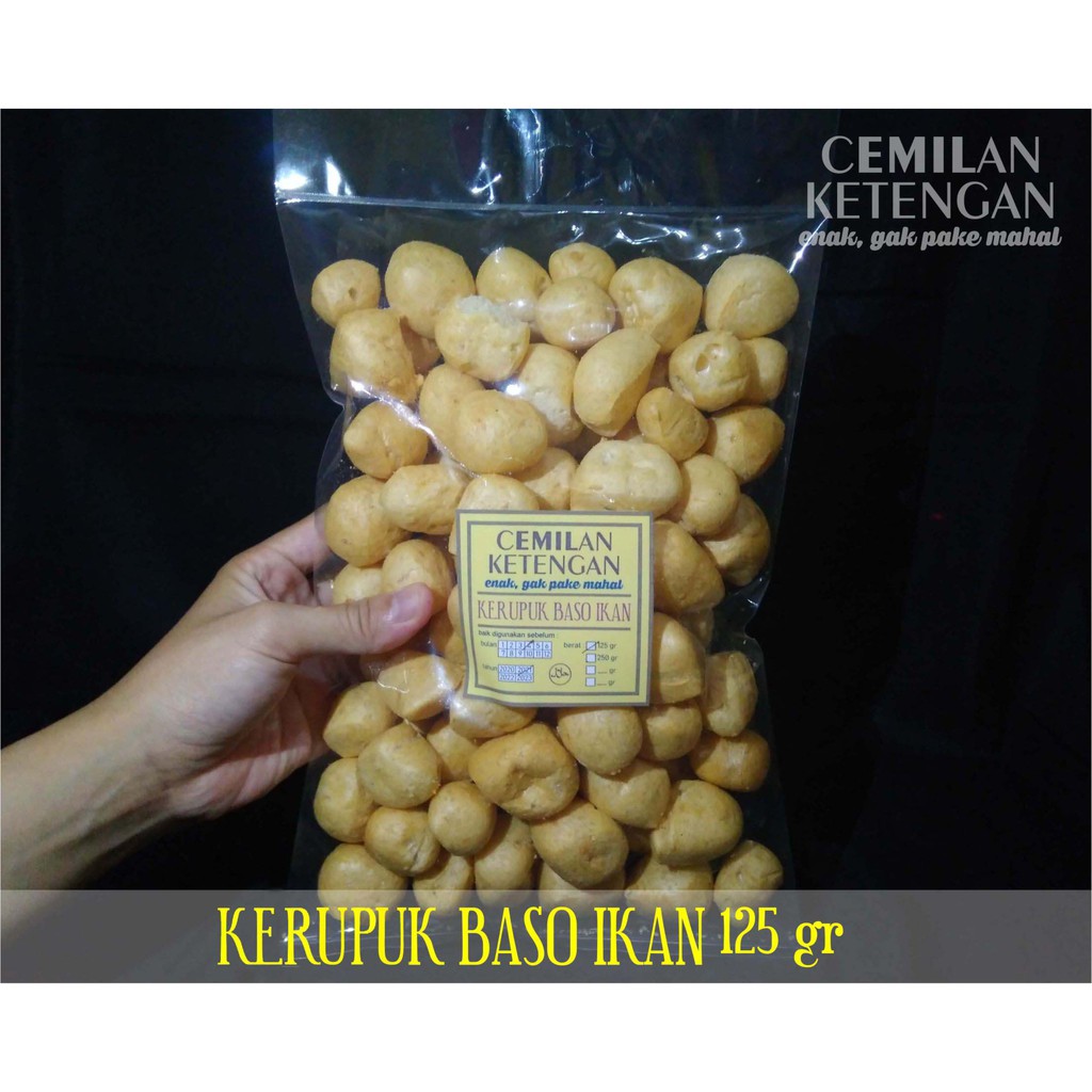 

KRUPUK/KERUPUK BASO IKAN 125 GR/CEMILAN KETENGAN/KERIPIK/KRIPIK/STIK/STICK