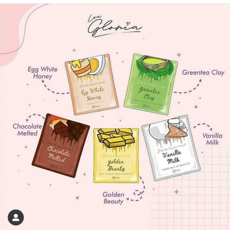 masker organik lea gloria 10gr BPOM